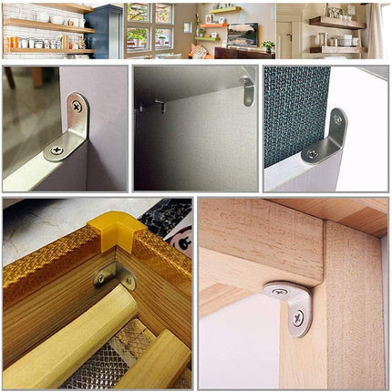 10pcs 90-degree L Type Angle Brackets Right Angle Fixed Support Furniture Connector