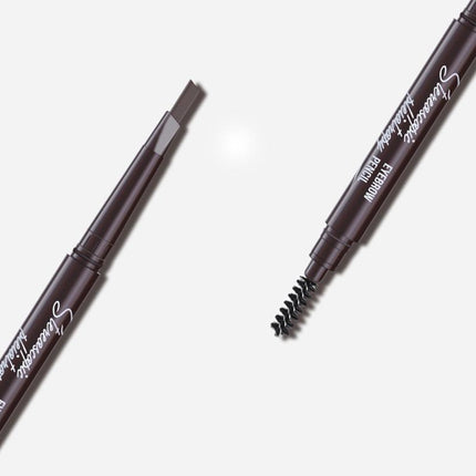 Eyebrow Pencil Dual-Ended Waterproof Retractable Slant Eye Makeup Cosmetic Tool - Aimall