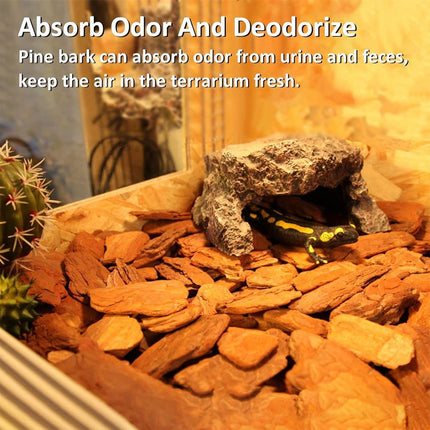 Reptile Bedding Substrate for Lizard Snake Tortoise Natural Bark Material