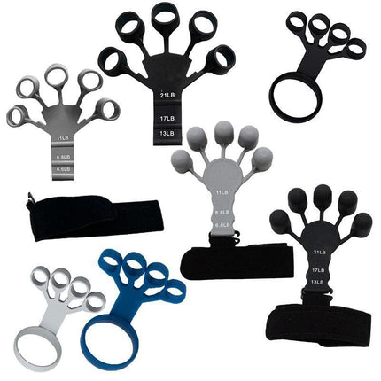 Finger Exerciser Strength Gripper Forearm Trainer Hand Grip Strengthener Therapy - Aimall