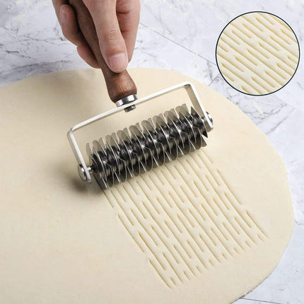 Pastry Pizza Roller Cutter Pull A Wheel for Dough Cookie Pie Steel Net Lattice