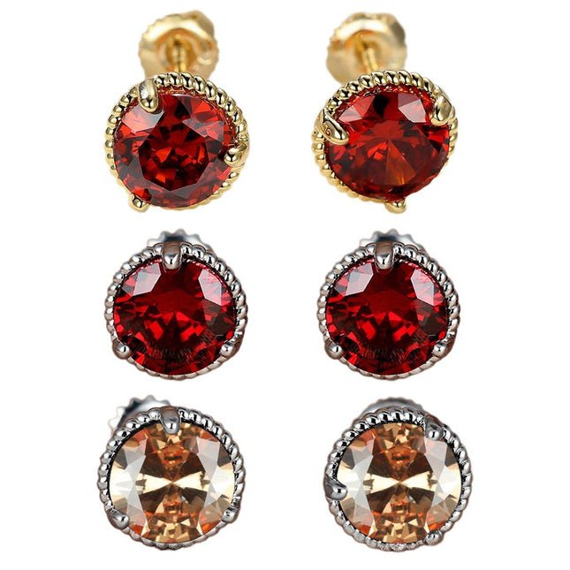 Three Claws Twisted Lace Threaded Stud Earrings Simple Elegant Earrings Women
