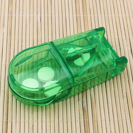 Portable Pill Cutter Tablet Vitamin Splitter Divider Travel Medicine Storage Box - Aimall