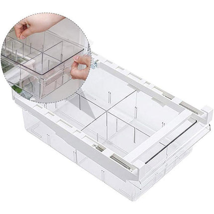 2 Pack Fridge Crisper Drawer Storage Boxes Food Organizer for Fresh Produce