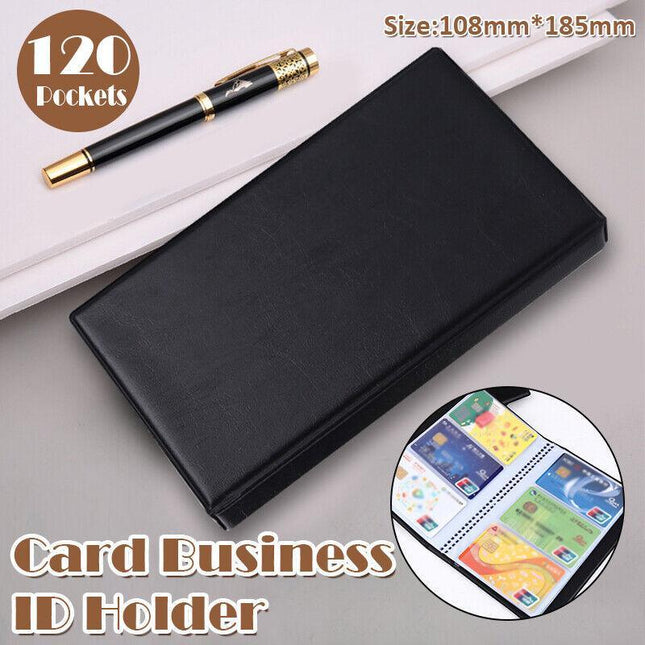 Business Card Holder 120 Pocket Name ID Credit Card Travel Book Wallet Organiser - Aimall