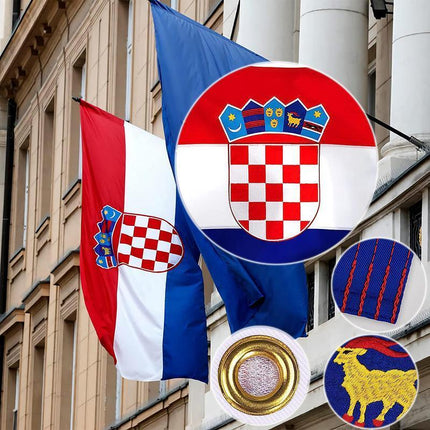 New Large Croatia Flag Pride Heavy Duty Outdoor 90cm x 150cm Croatian Banner - Aimall