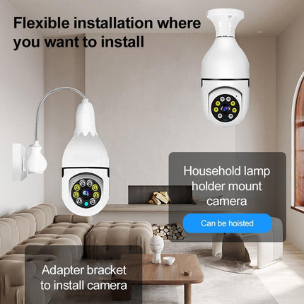 360° Panoramic WiFi IR IP E27 Light Bulb Camera HD Night Smart Home A6 AU