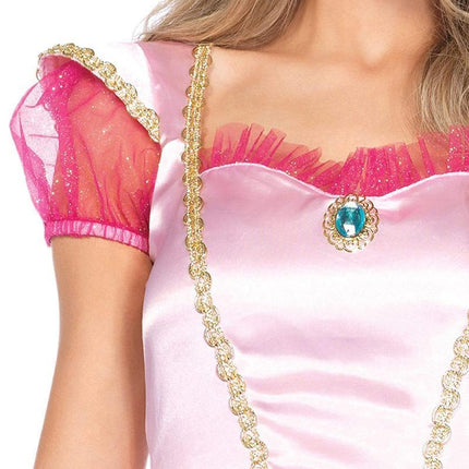 N505 Princess Peach Pink Mario Games Book Week Fancy Long Dress Up Party Costume AU