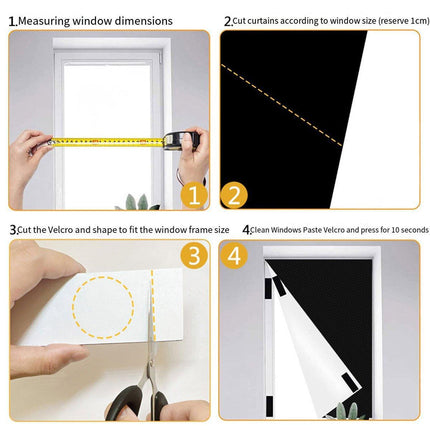 Portable Blackout Curtains for Sunscreen Window Shades Light Blocking Drapes