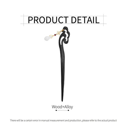 Chinese Style Heart Wishful Wooden Hairpin Hanfu Headdress Accessories