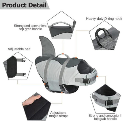 Pet Life Jacket Dog Swim Vest Outdoor Water Gear for Summer Swimming Activities