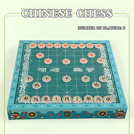 8-in-1 Board Game Set Chess Games Board Toy Backgammon Checkers Snakes Ladders - Aimall