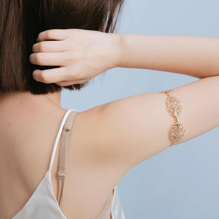 Women Upper Arm Cuff Armband Adjustable Jewelry Bracelet Minimalist Bangle Gift - Aimall