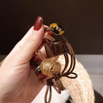 Fashion Head Rope Ins Hollow Rhinestone Hair Circle Fresh Women Hair