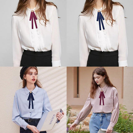 3PCS Unisex Pure School Uniform Tie Bow College Style Student JK Shirt Accessory
