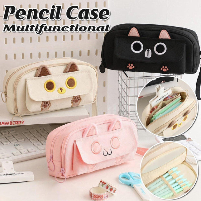 Multifunction Pencil Case For Boys Girls Embroidered Large Capacity Pencil Case