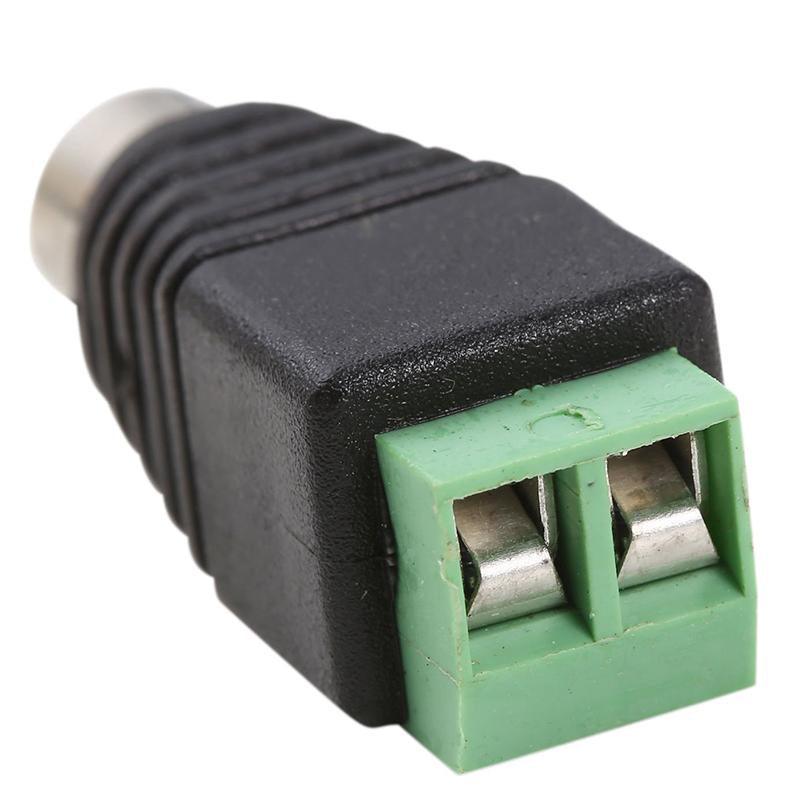 2/4 Pair Speaker Wire cable to female & male RCA Adapter Connector Jack Plug LED - Aimall