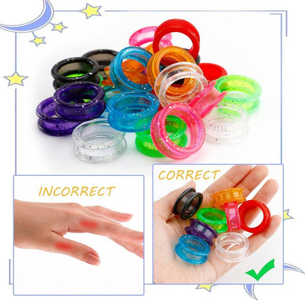 16Pcs Dog Grooming Scissors Soft Silicone Finger Rings Insert Finger Protector