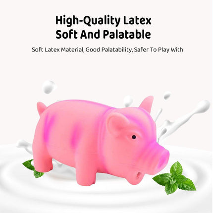Bite Resistant Latex Pig Dog Toy Sounding Pet Chew Toy for Teething Puppies