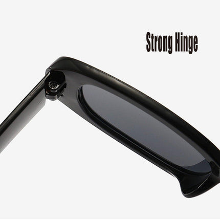 Unisex Fashion Small Frame Sunglasses Colorful Rectangle Glasses Shades Goggles - Aimall