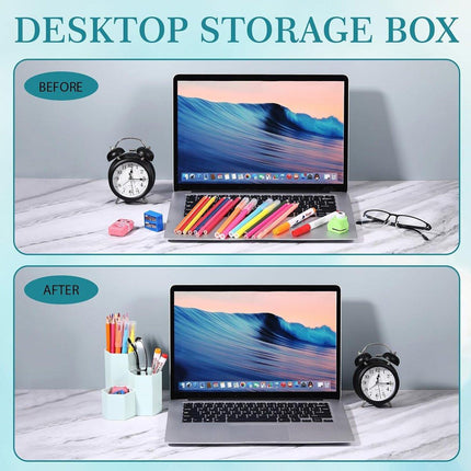 2pcs Hexagonal Pen Holder Desktop Organiser Storage Box Office Desk Accessories