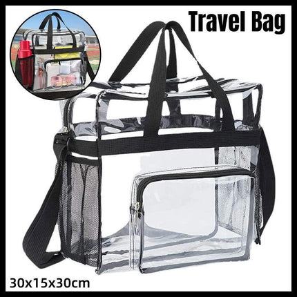 Transparent PVC Storage Bag Portable Handbag for Travel Organizing Essentials