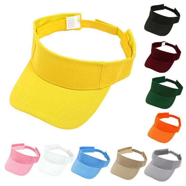 Women Adjustable UV Protection Sport Visor Cap Beach Sun Hat New Stylish Design - Aimall