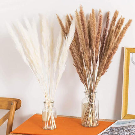 15/30x Artificial Natural Dried Pampas Grass Flowers Bunch Wedding Home Decor - Aimall