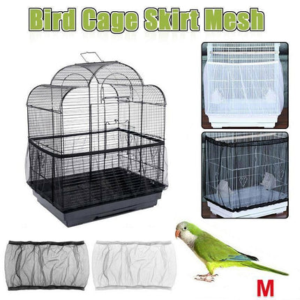 M Size Shell Skirt Mesh Cover Pet Bird Cage Guard Nylon Net Seed Catcher - Aimall