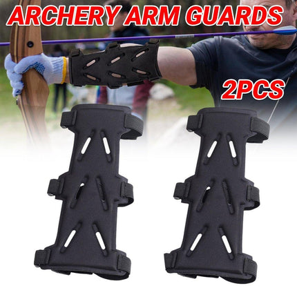 2X Archery Arm Guard Finger Guard Protective Gear For Practice Openwork