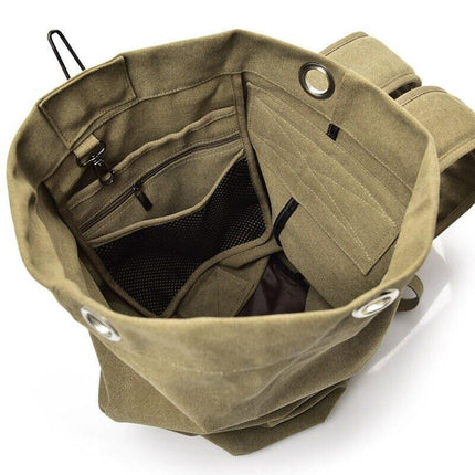 Large Capacity Travel Backpack for Men Outdoor Sports Bag Canvas Rucksack