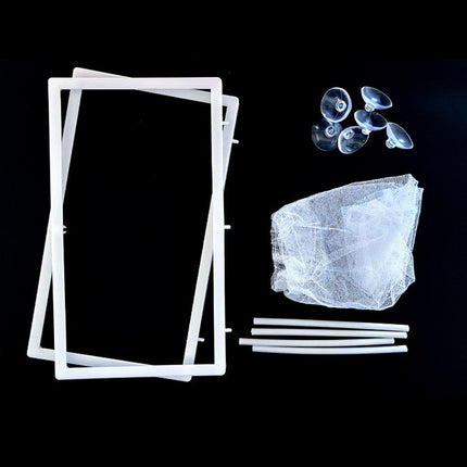 2pcs Fish Breeding Hatchery Box Juvenile Isolation Net Fry Spawning Incubator
