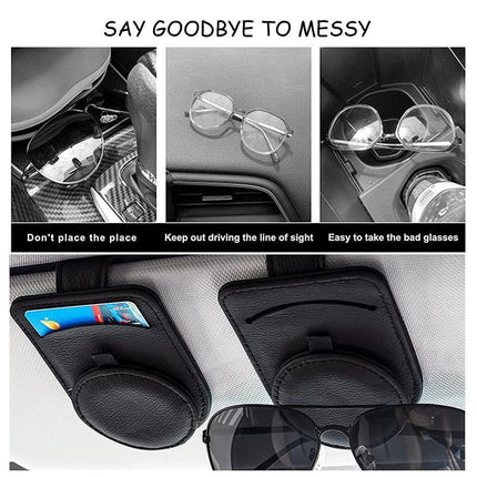 Car Vehicle Accessory Sun Visor Sunglasses Eye Glasses Card Pen Holder Clip - Aimall