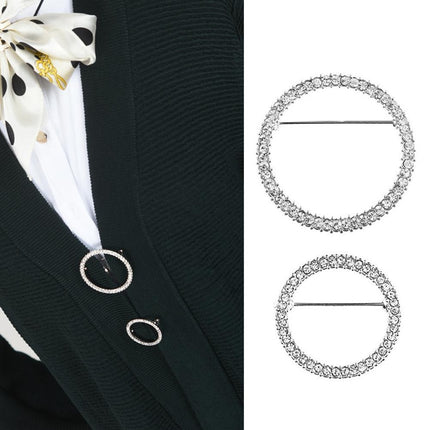 Heart Shaped Brooch Pin Round Corsage Fashion Accessory Gifts