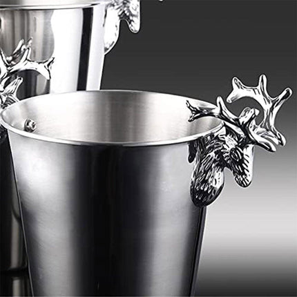 5L Stainless Steel Ice Bucket Champagne Wine Bucket Hotel Bar Ice Container
