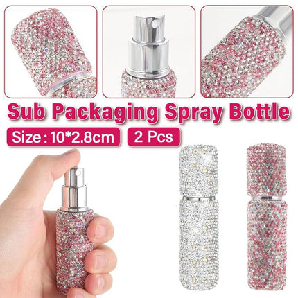 2pcs Travel Perfume Dispenser Refillable Spray Bottle Portable Sample Pack Tool