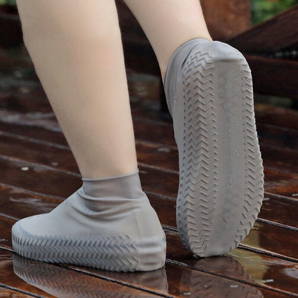 Shoe Cover Waterproof Silicone Non Slip Rain Water RUBBER Foot Boot Overshoe M Size - Aimall