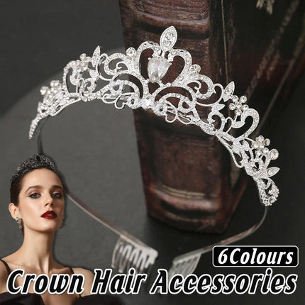 Princess Rhinestone Queen Hair Tiara Headband Hair Accessories Crystal Crown