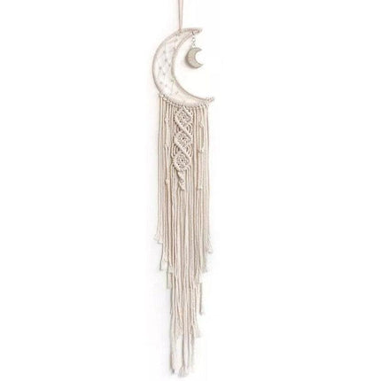 Wall Hanging New Tapestry Macrame Moon Dream Catcher Handmade Bedroom Home Decor - Aimall
