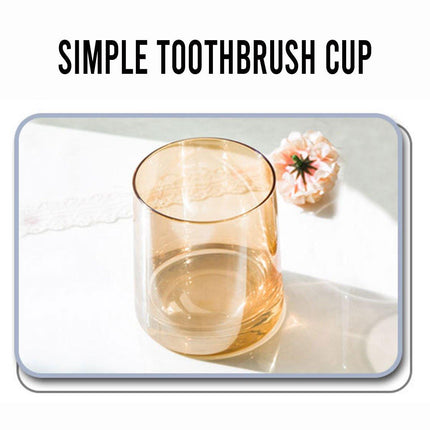 2PCS Hotel Household Glass Toothwash Cups Set Simple Gargle Toothwash Cup