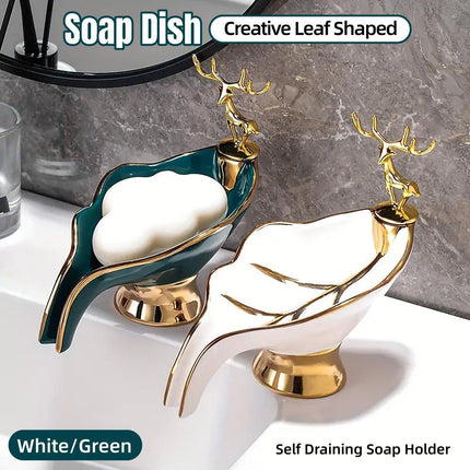 Soap Dish Holder Non-Stagnant Drainage Soap Box for Bathroom Kitchen Sink Home