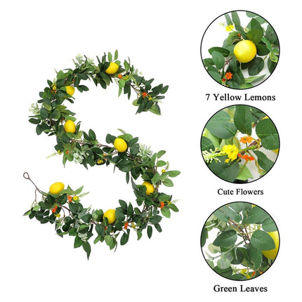 185cm Simulation Lemon Fruit Rattan Vine Green Home Decoration Artificial Fruit