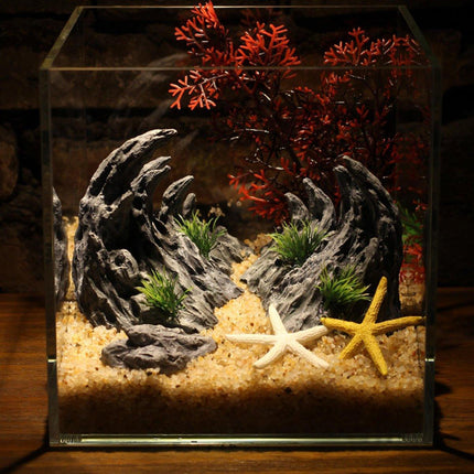 Aquarium Resin Dragon Stone Rock Decorative Ornaments Fish Tank Landscape