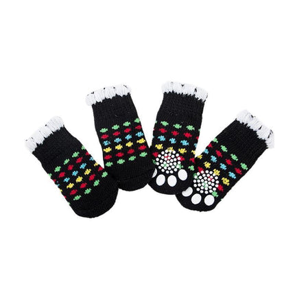 Dog Socks Non-Slip Grip Slip Anti-Skid - Puppy Cat Pet Shoes Slippers S Size - Aimall