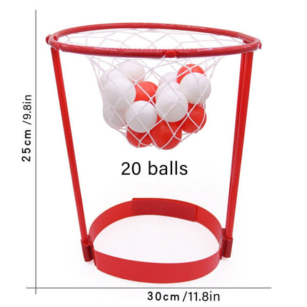 Outdoor Head Basketball Toy Fun Toss Game Hoop for Party and Group Activities