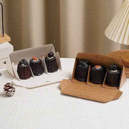 20pcs Triangle Cake Box for Sandwich Lunch Small Food Packaging Simple Design