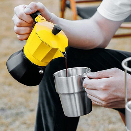 6pcs Stainless Steel Coffee Mugs Durable Insulated Drinkware for Hot Beverages