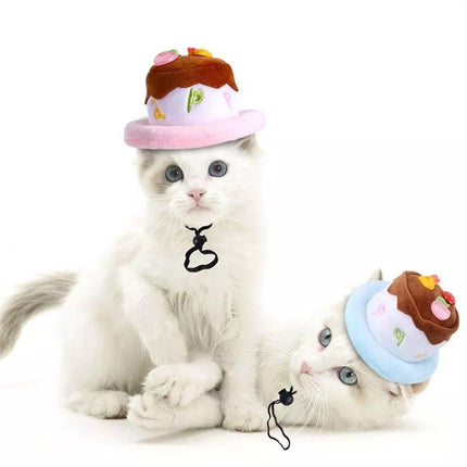 Pet Birthday Cake Hat and Triangle Towel combination Fun Party Dress Up for Pets