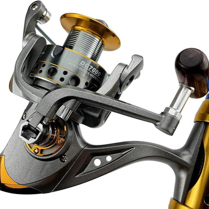 All-Metal Spinning Fishing Reel Sea Pole Fishing Gear Wire Cup Fishing Rod