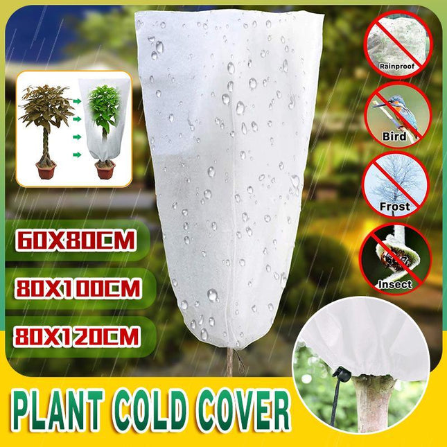 Plant Cover Freeze Frost Protection Bag Drawstring Garden Shrubs Bag Reusable - Aimall